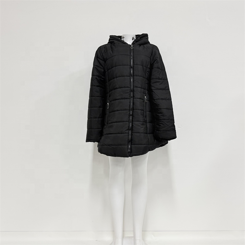 Women's Winter Parka Thick Warm Fleece Lined Long Coat Hooded Plus Size Print Design Ladies Padded Puffer Jacket