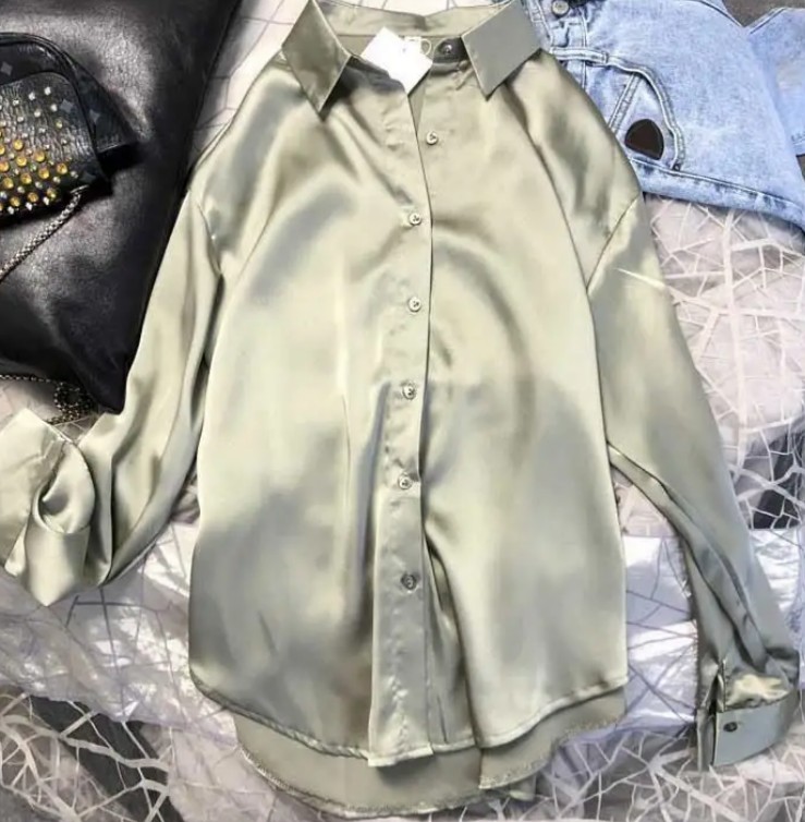 Vintage Women's Dress Shirt with Embroidery and Button Decoration Spring Collection Plus Size Casual Style Sheer Top Blouse
