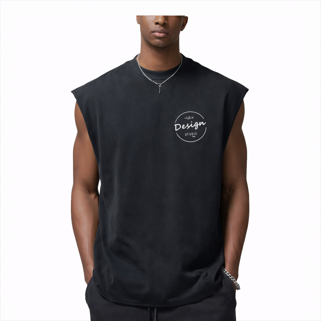 Mens 100% Cotton Anti Pilling Tank Top Vintage Washed Sleeveless Oversized Sporty Tee High Quality Wholesale OEM Manufacturer