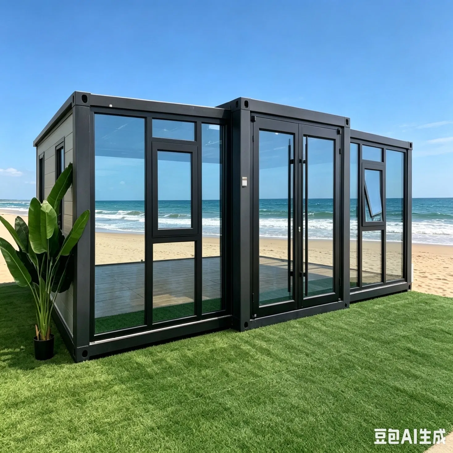 40FT منزل كبير مسبق الصنع منزل نمطي للعائلات في أستراليا 3 تصميم تخطيط غرفة النوم منازل فاخرة جاهزة