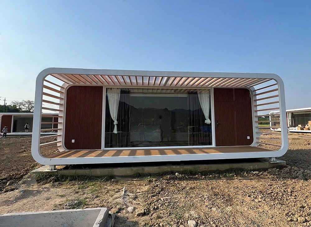 تصنيع منازل كبسولة فاخرة هيكل فولاذي جاهز للتجميع منازل مسبقة الصنع رخيصة