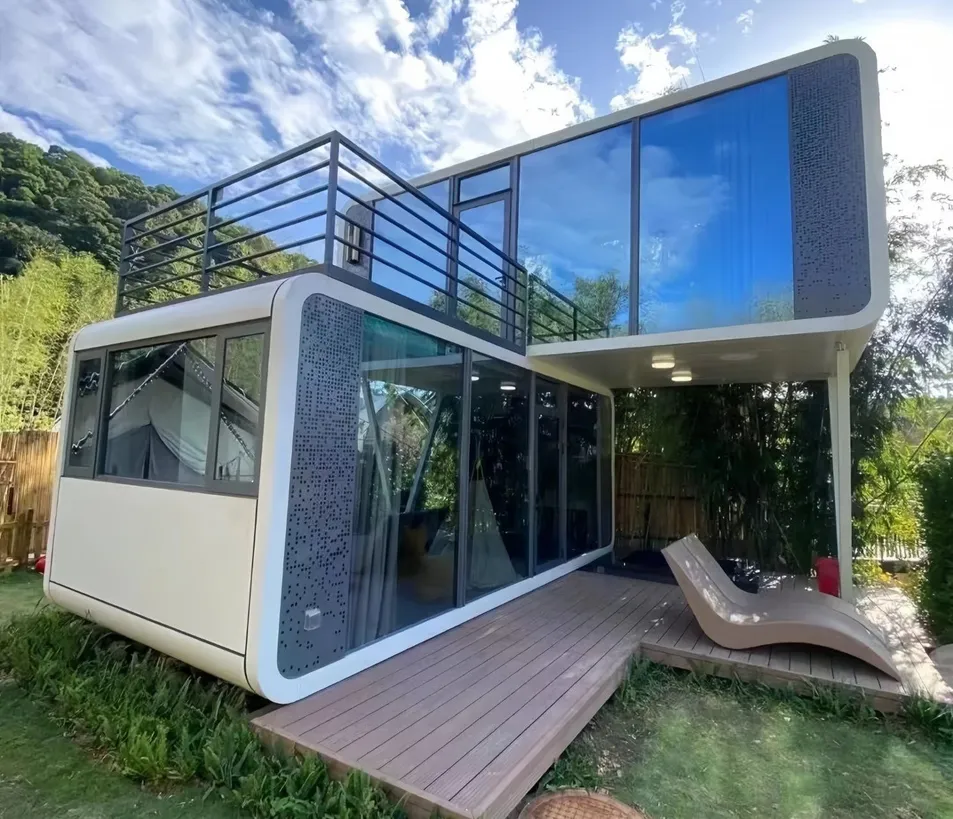Luxury Camping Mountain Pod Space Villa Prefabricated Portable Modular Apple Cabin Tiny Home for Hotel