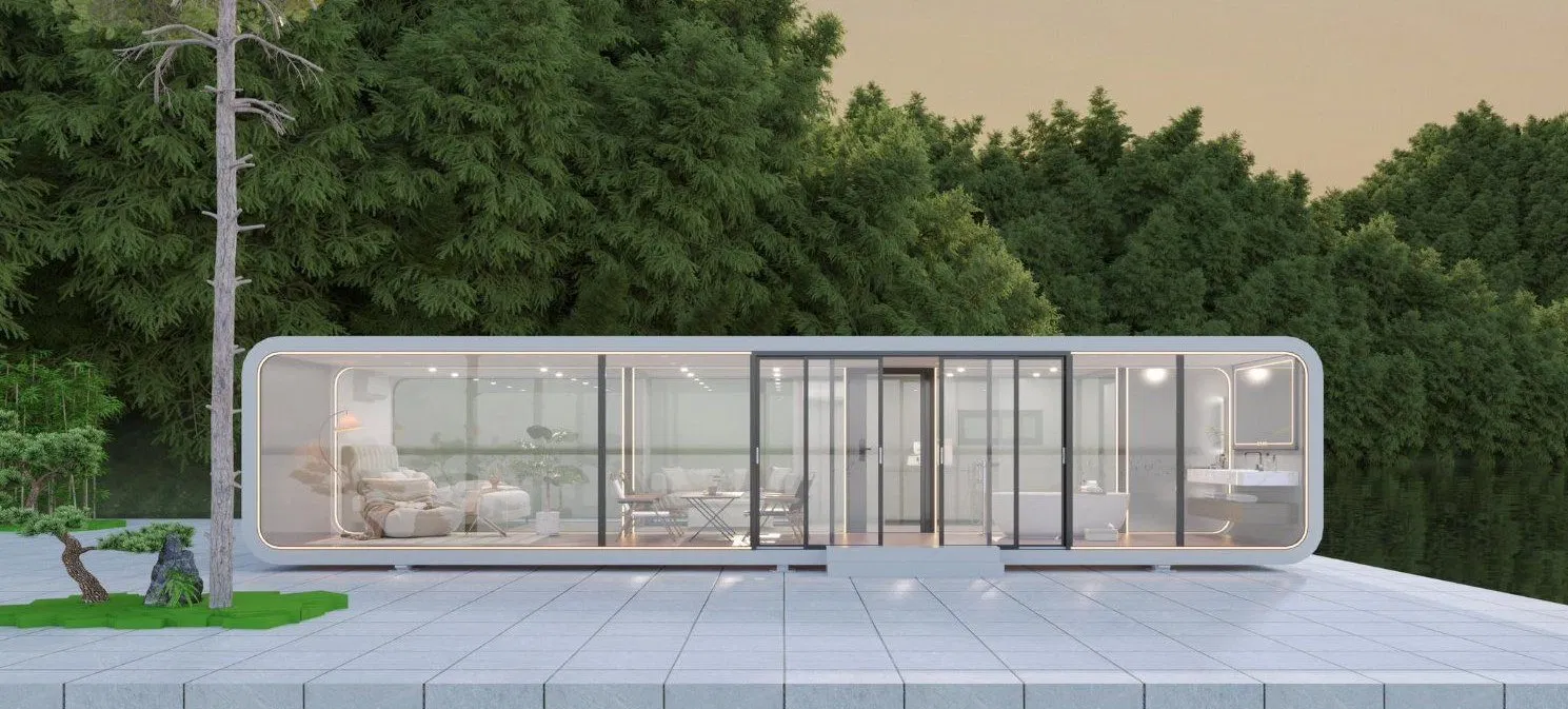 High End Luxury Decoration Apple Cabin Factory Price Modern Modular Capsule House Prefabricated Steel Structure Scenic Resort Pod