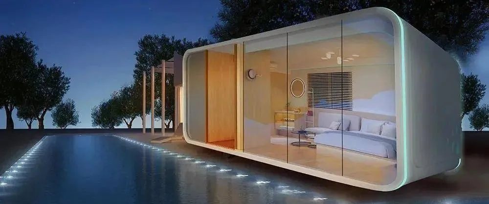منزل حديث فاخر مسبق الصنع كابينة تفاح تصميم جديد مكتبة خارجية غرفة دراسة هادئة مكتب كابينة تفاح