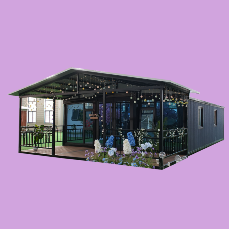مجموعة منزل حاوية قابلة للطي والتوسع للعيش الفاخر تصميم إطار فولاذي مسبق الصنع 20FT/40FT مبنى وحدات مكتب متنقل منزل موقع سياحي فيلا