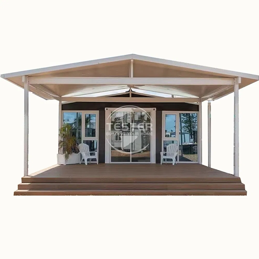 منزل حاوية فاخرة متنقلة معزولة هيكليًا مضادة للزلازل 20FT لوحات مسبقة الصنع لمناطق تطوير الفيلات