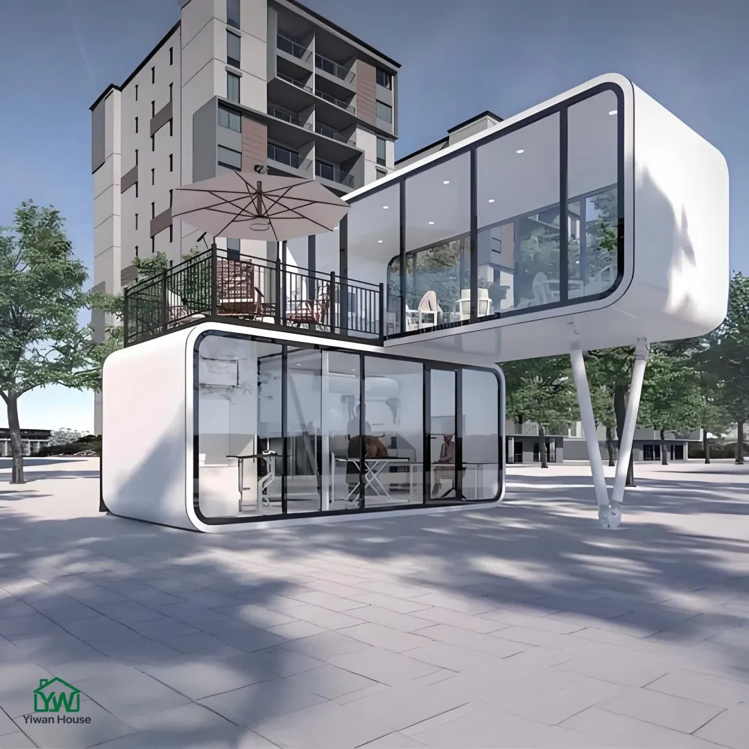 High End Luxury Decoration Apple Cabin Factory Price Modern Modular Capsule House Prefabricated Steel Structure Scenic Resort Pod