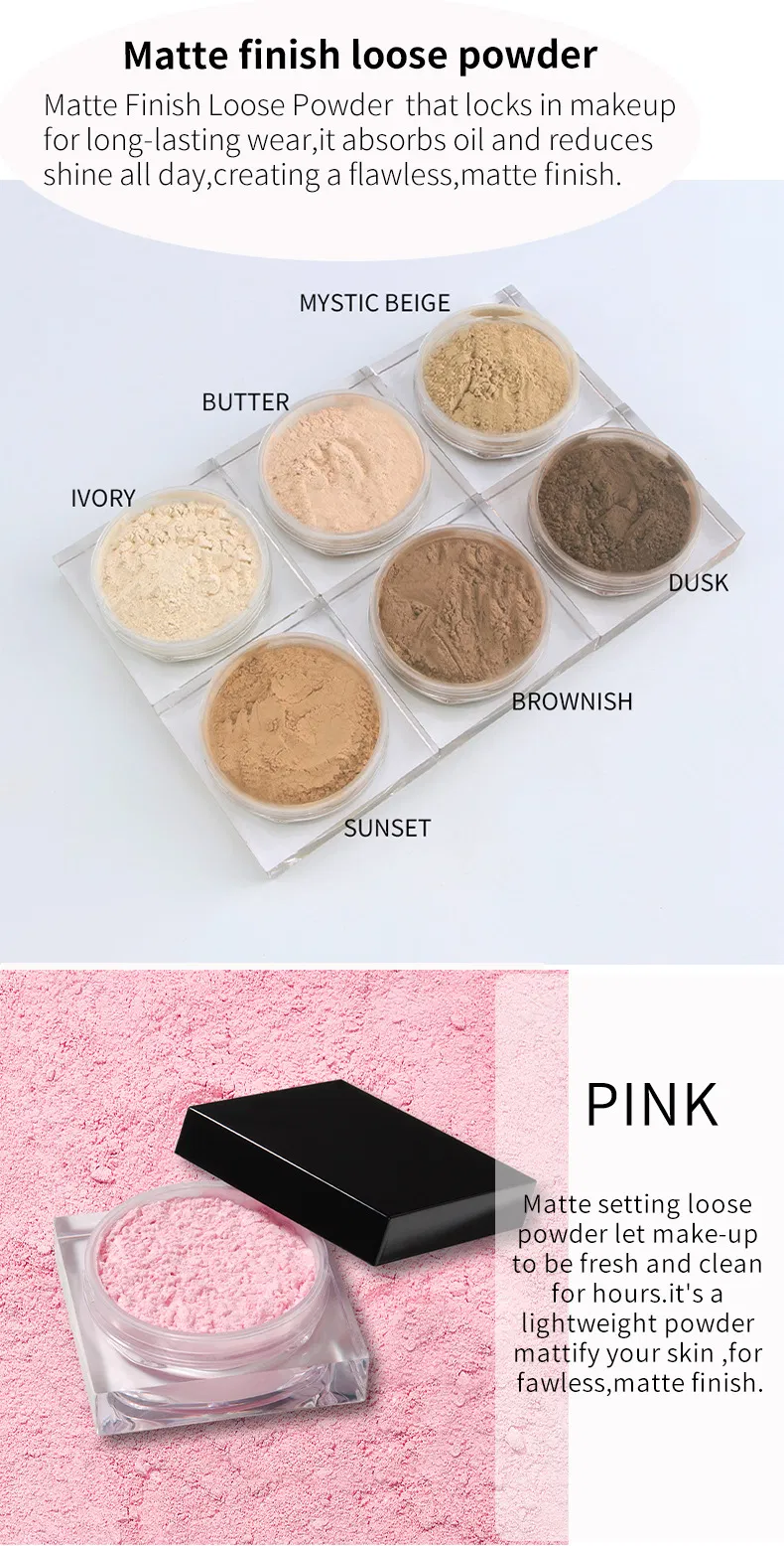 Private Label Vegan Makeup Cosmetic Oil-Control Transparent Powder Loose Setting Powder