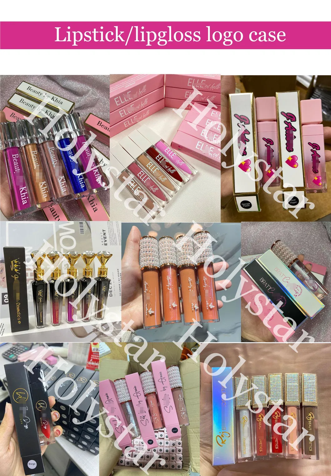 Diamond Lipgloss Tube Cosmetics Wholesale Vegan Clear Lip Gloss Private Label
