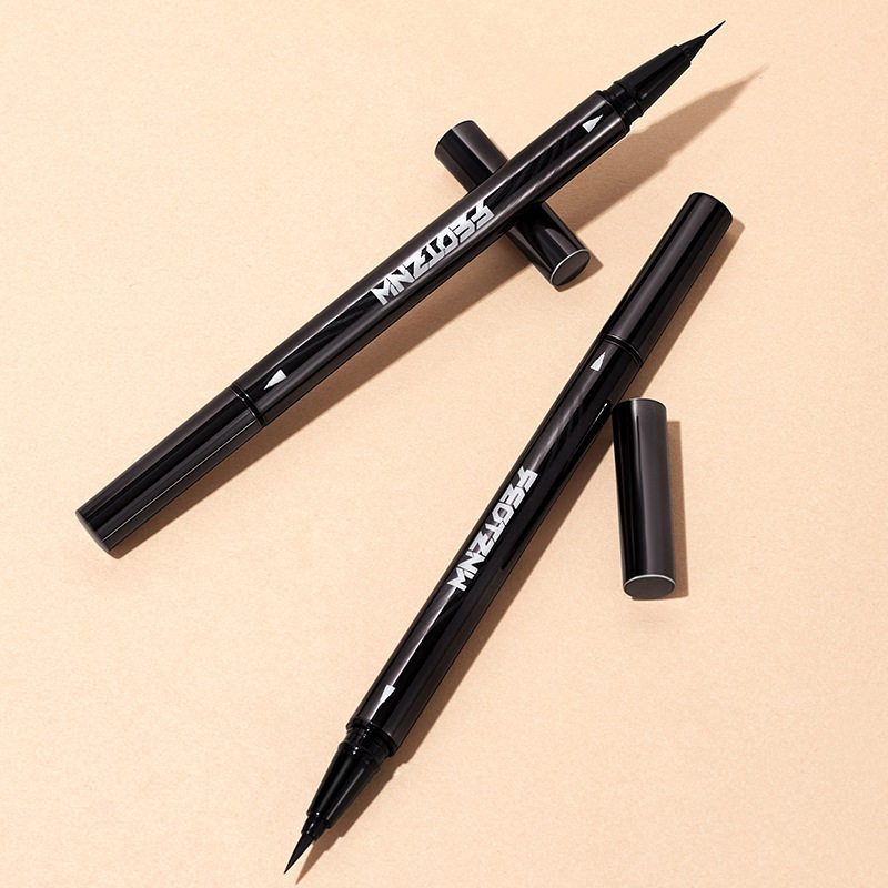 Feotznw Fatinny Double-headed Eyeliner Pen Long-lasting Sweatproof Fine Tip for Eye Use-Beginners Makeup Fixing