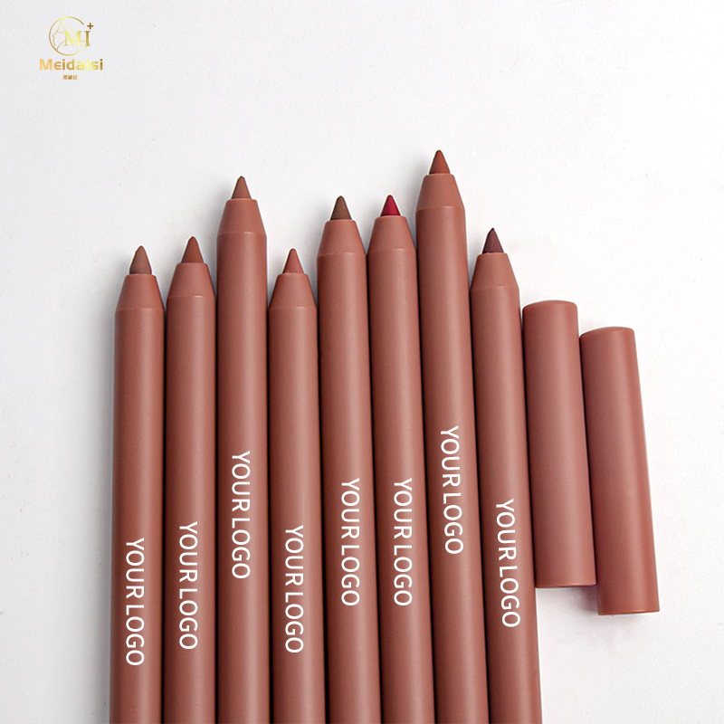 High Quality Pigmented Cream Lip Liners Wholesale Custom Lip Makeup Lipliner Pen Smooth Private Label Lip Pencil