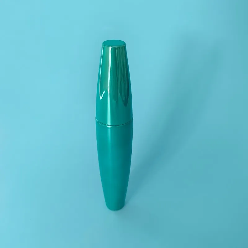 New Arrival Green Color New Style Luxury Mascara Tubes Hot Stamping Plastic Mascara Tube with Wand for Cosmetic Packaging