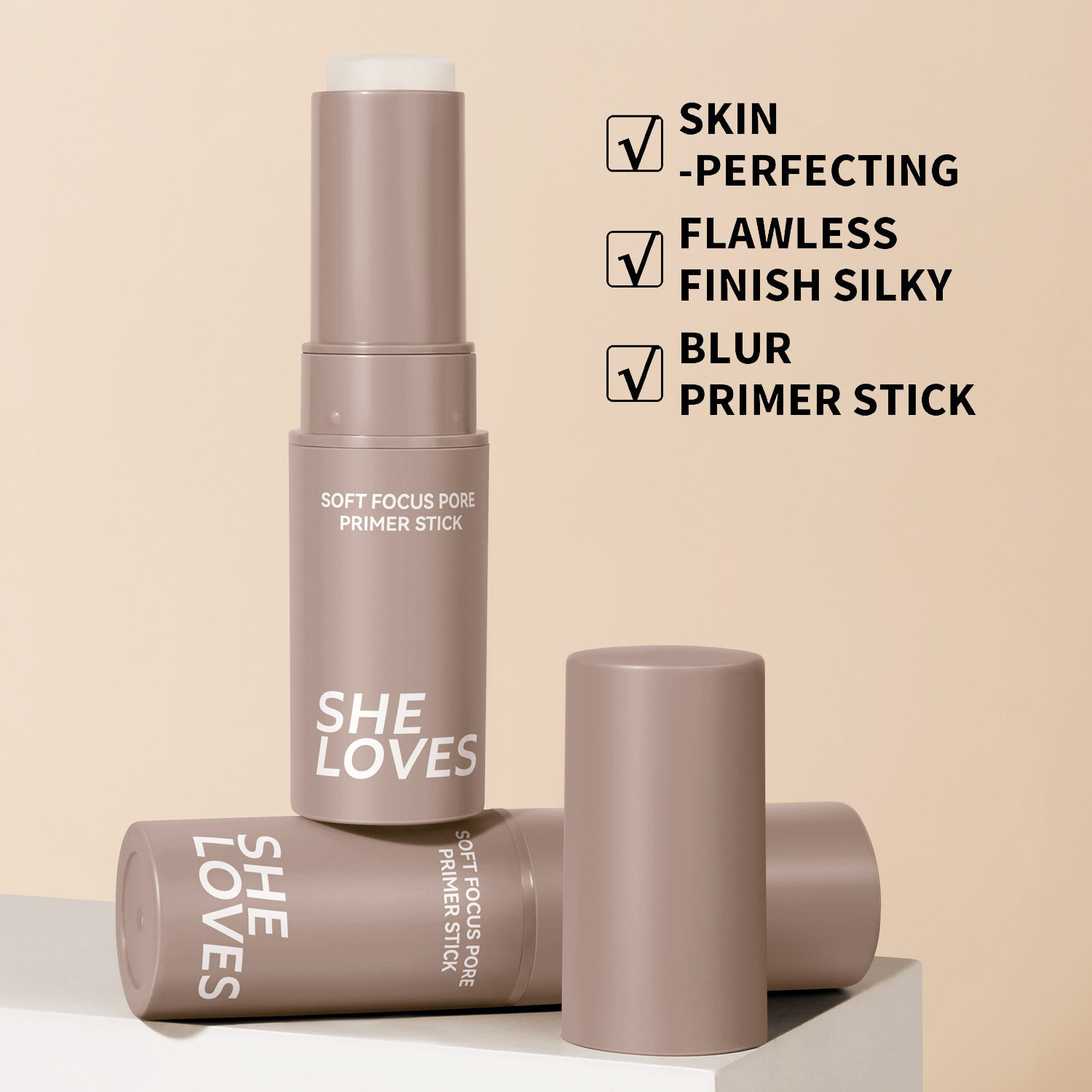 Wholesale Mineral Creamy Matte Concealer Primer Stick Smooth Texture Blurring Pore Minimizer Invisible Fine Lines Makeup Base