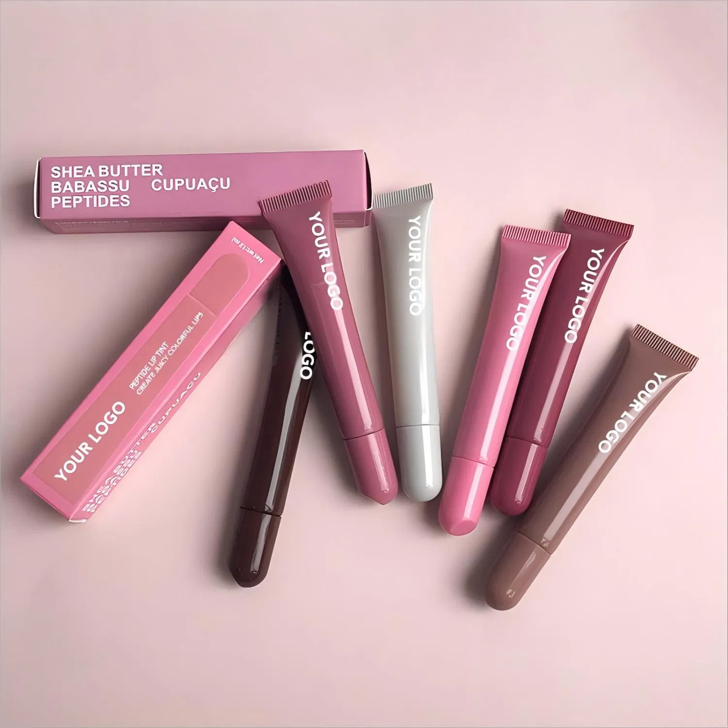 High Quality Vegan Moisturizing Custom Private Label Peptide Lip Gloss Lip Balm