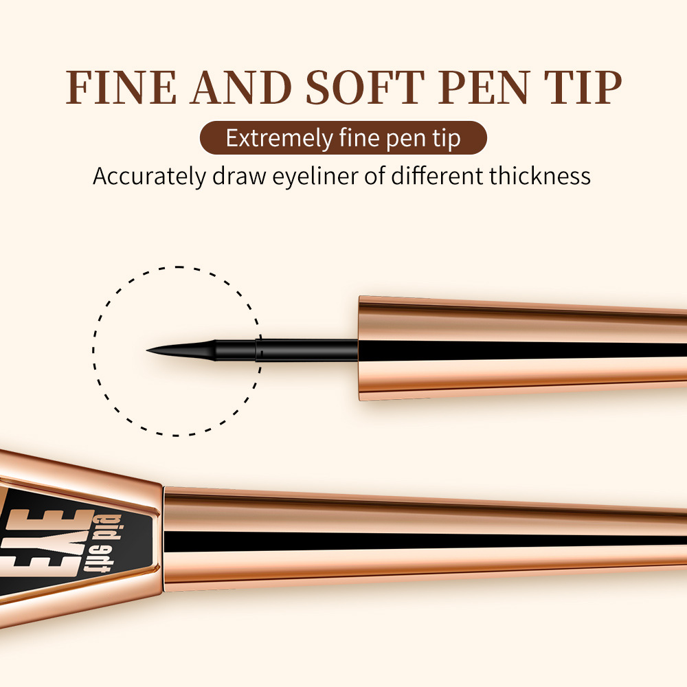 Eyeliner Liquid Pen Waterproof and Sweat Resistant, Durable, Fast Drying, Extremely Thin Head, Black Brown