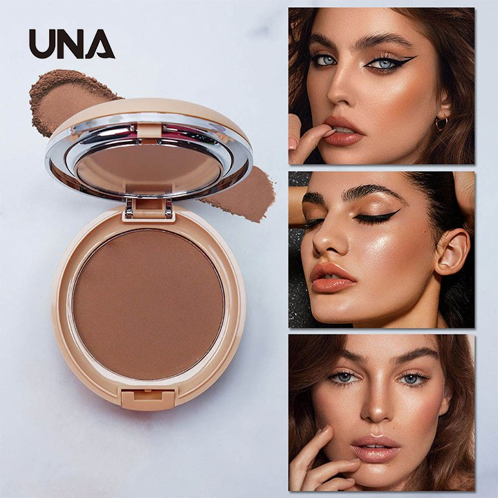 Cosmetics Makeup Private Label Matte Blue Sky and Cloud Control Oil Compact Powder Cake Eco-Friendly Pressed Setting Powder
