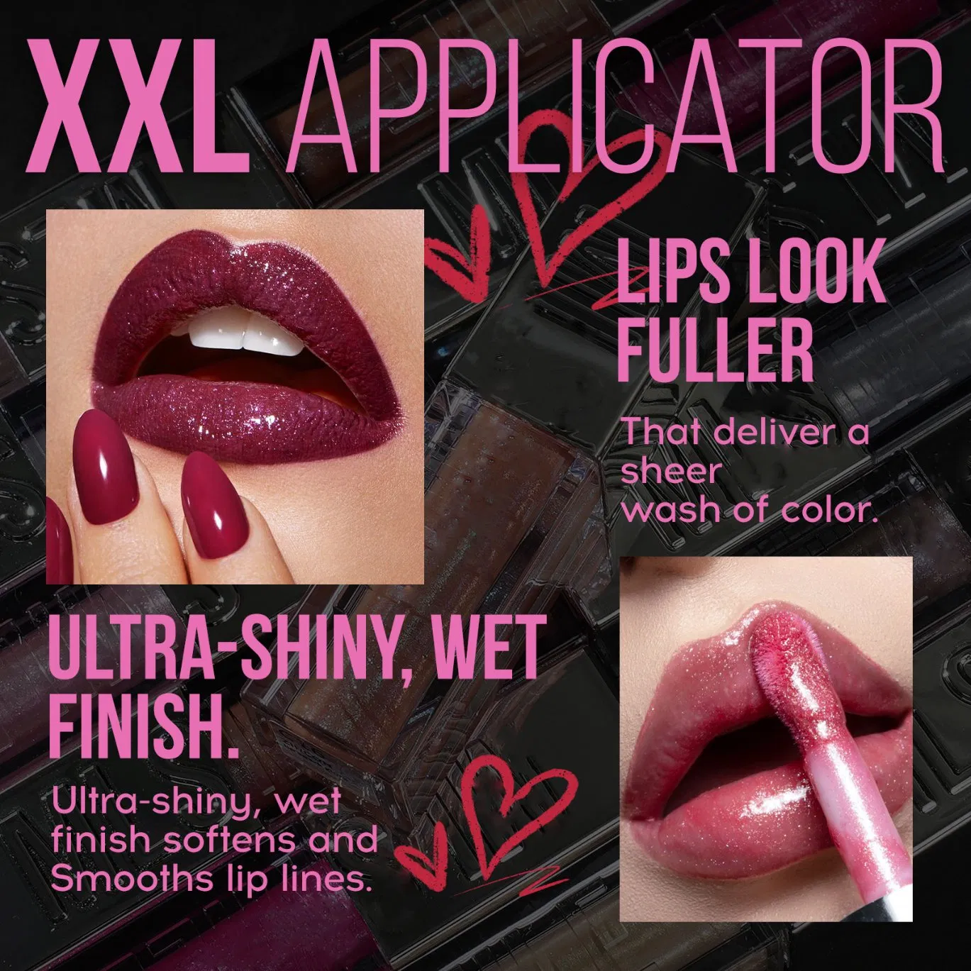 Makeup Vendor Professional Custom Shiny Finish Water-Light Glossy Glitter Lip Plumper Gloss