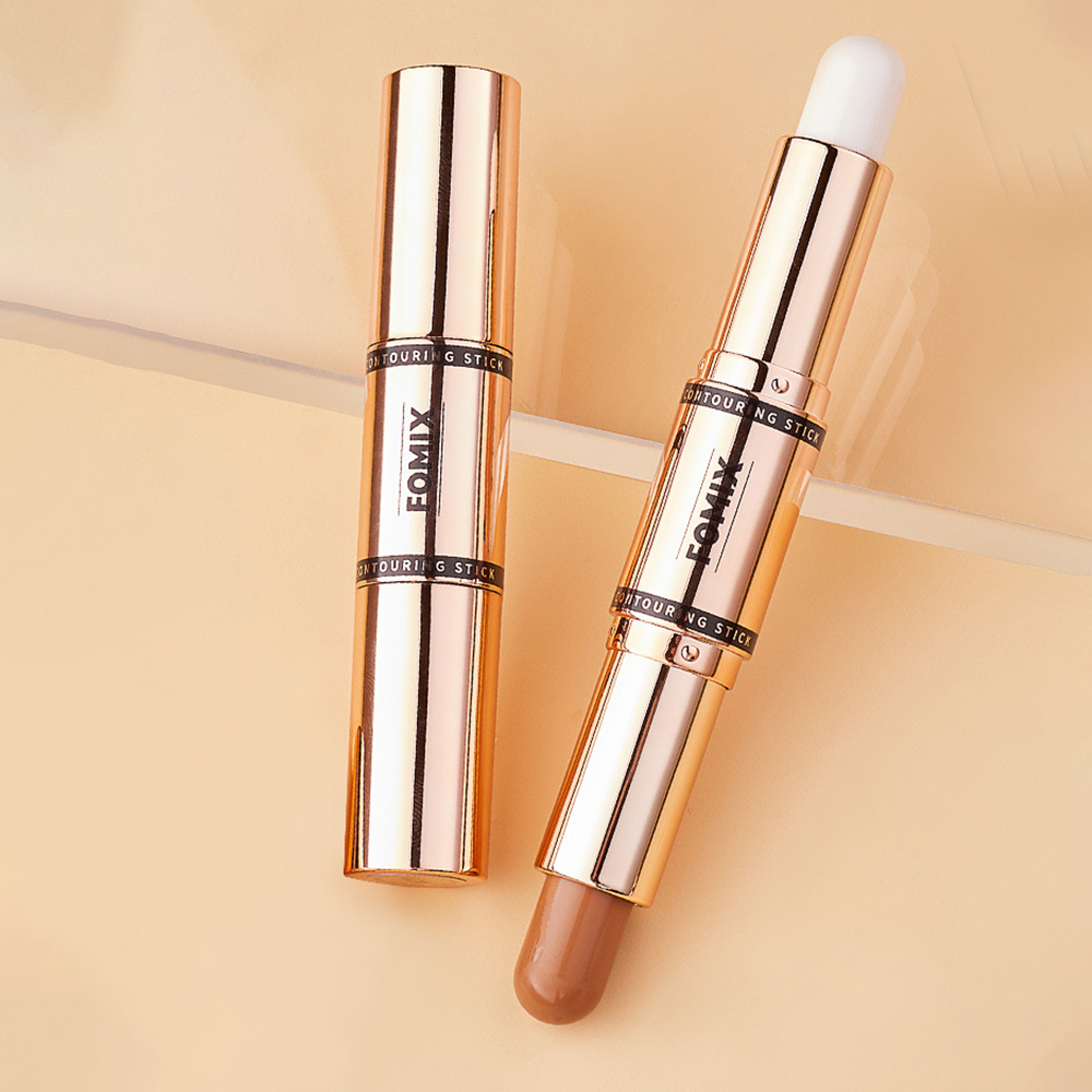 FOMIX 2 in 1 Dual Purpose Brightening Highlighter Stick Matte Contouring Nasal Side Shadow Contour Stick