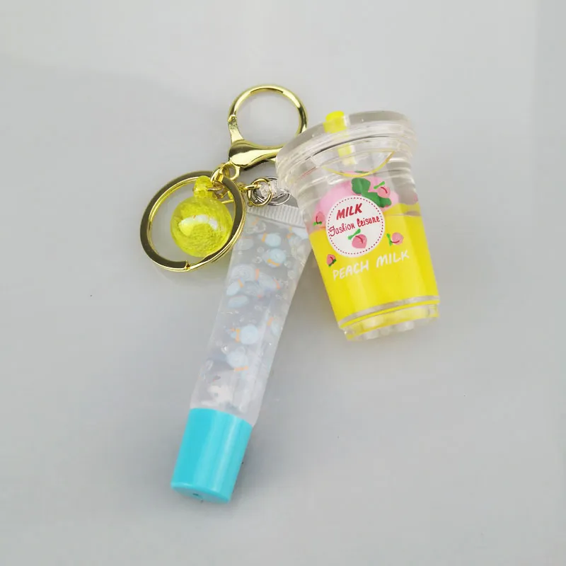 OEM Keychain Lip Gloss Moisturizing Fruit Lemon Clear 5g