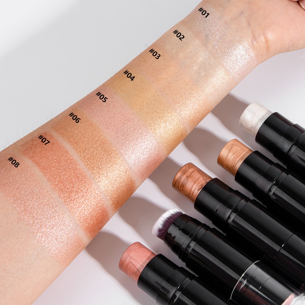 Custom Privtate Label High Quality Cream Highlighter Stick Long Lasting Brightening Non-Caking Highlighter Makeup