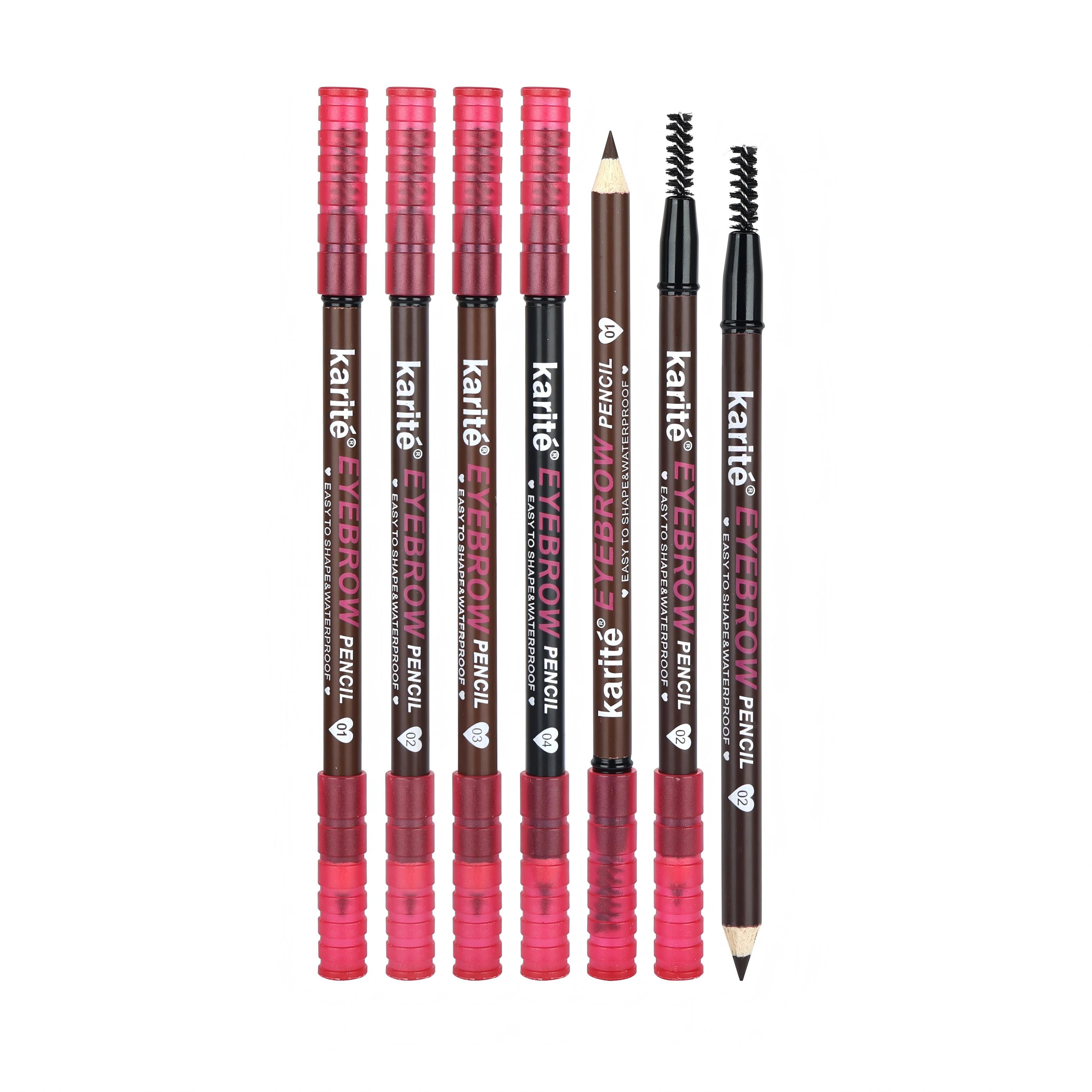 Karite Easy To Sharp &amp; Clean Eyebrow Pencil High Quality Long Lasting Waterproof Natural Finish Eyebrow Pencil