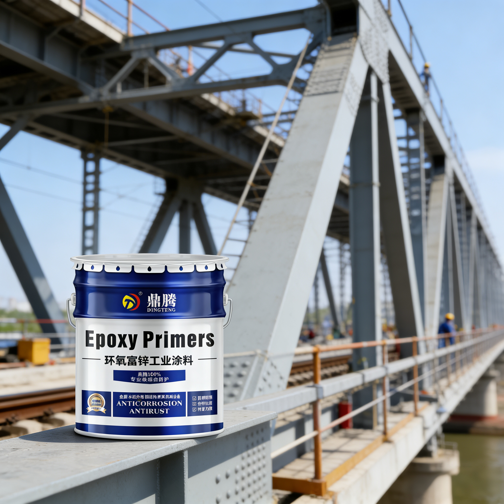 DINGTENG Epoxy Zinc-richp Liquid Coating Primer for Heavy Corrosion Protection of Steel Structures Ships Bridges
