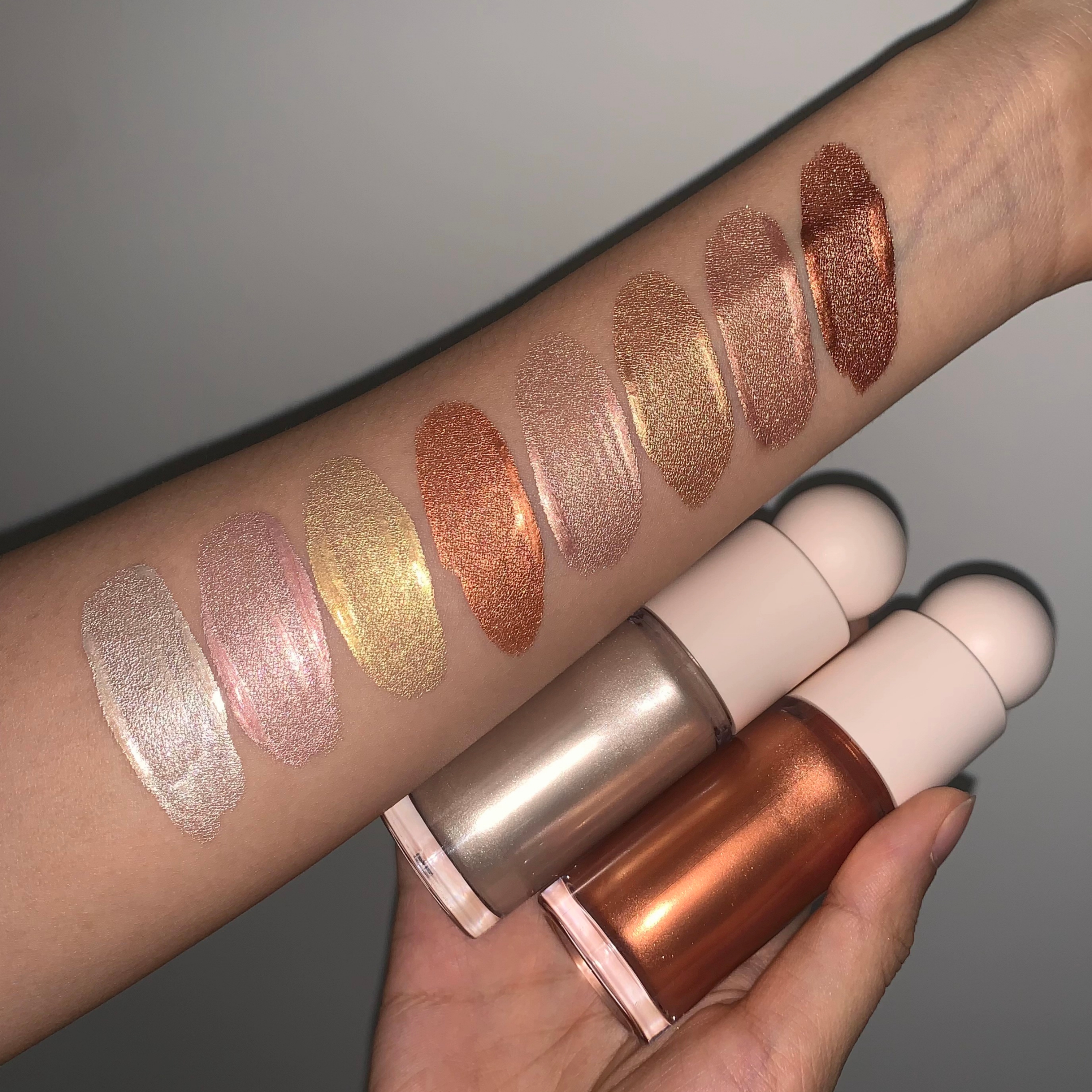 Private Label Organic Waterproof Glitter Liquid Body Face Highlighter Private Label Body Shimmer Oil Pudaier Vegan Highlighter