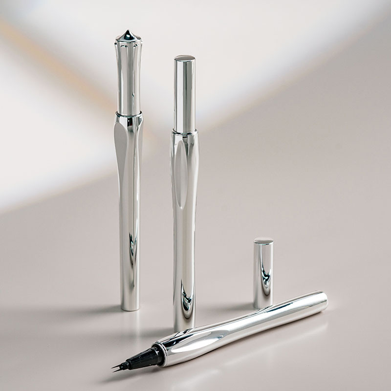 Double-ended Eyebrow Pencil Packaging Two-pronged Eyeliner Pen Empty Tube With Steel Ball And Ultra-fine Brush Head