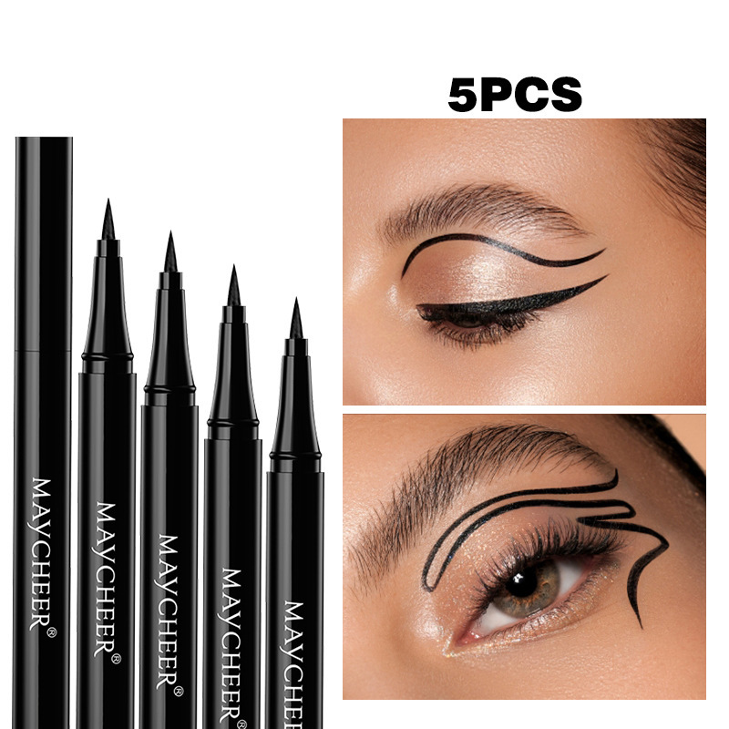 MAYCHEER Eyeliner Pen Set Non-Blooming Durable Anti-Sweat Anti-Smudge Novice Easy Color CG015 Certified