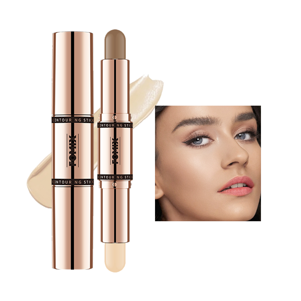 FOMIX 2 in 1 Dual Purpose Brightening Highlighter Stick Matte Contouring Nasal Side Shadow Contour Stick