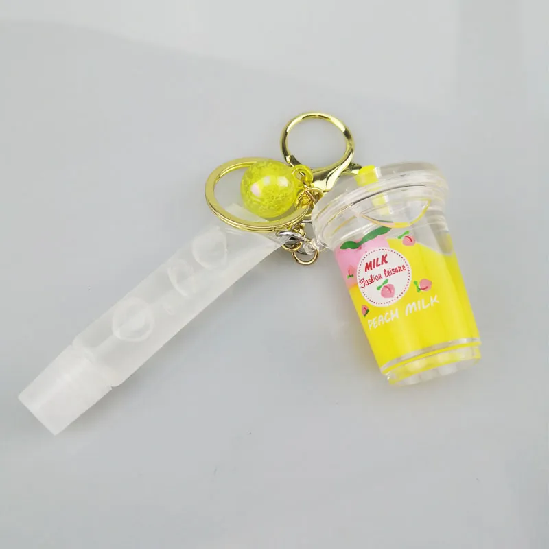 OEM Keychain Lip Gloss Moisturizing Fruit Lemon Clear 5g