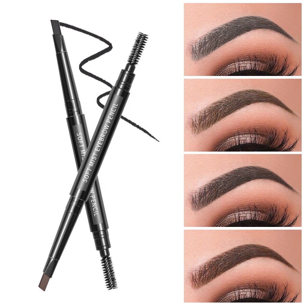 0.5mm Triangle Automatic High Pigmented Waterproof Long Lasting Vegan Sweatproof Private Label Custom Logo Eyebrow Pencil