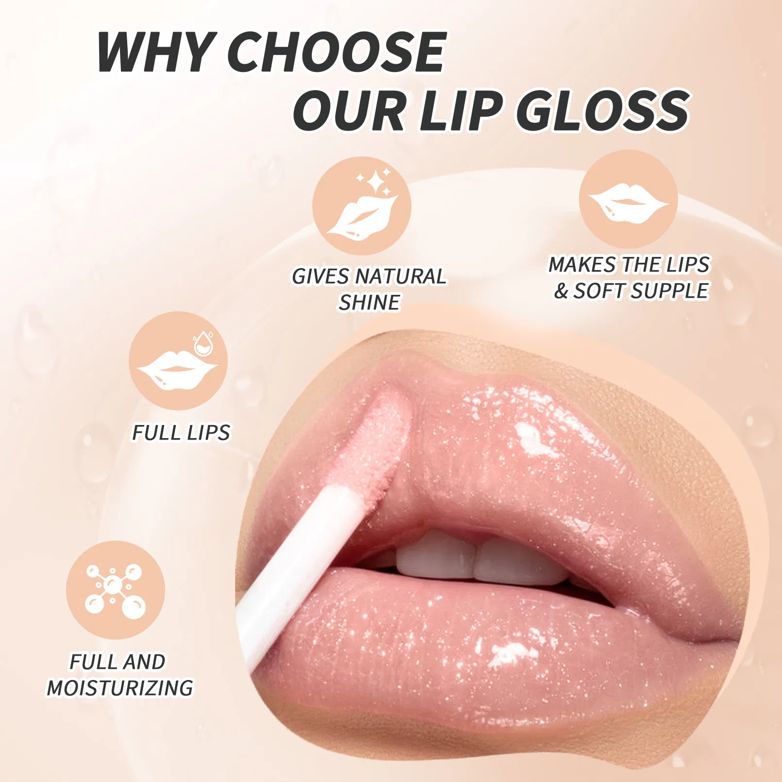 Factory Directly Supply New Lip Gloss Moisturizing Water Mirror Lip Tint