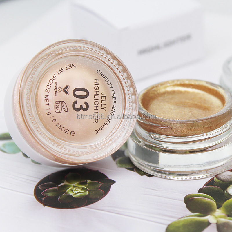 Wholesale OEM High Quality Vegan Gel and Cream Highlighter Custom Logo Waterproof Makeup Highlight for OEM
