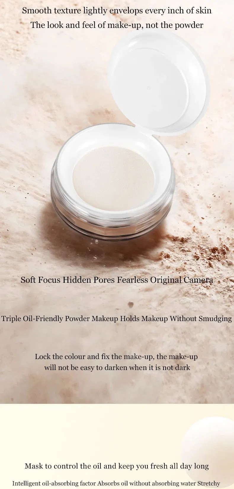 Wholesale Private Label Cosmetics Matte Finish Waterproof Oil-Control 24 Hours Lasting Setting Loose Powder