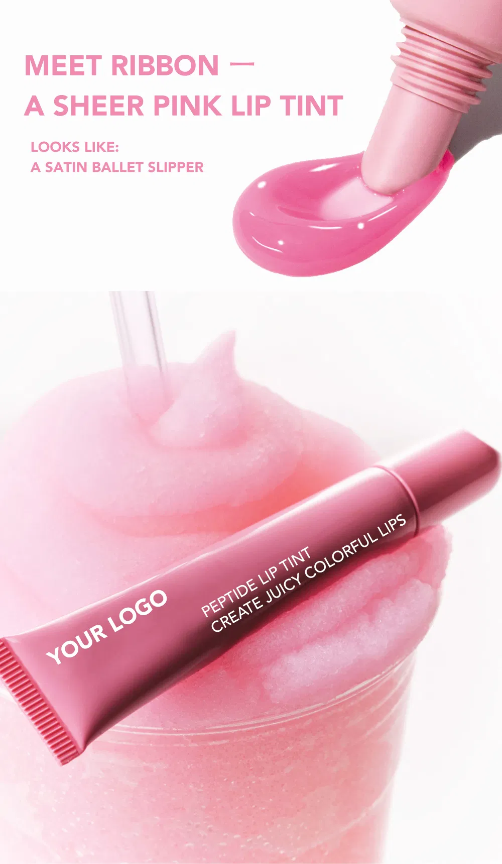 High Quality Vegan Moisturizing Custom Private Label Peptide Lip Gloss Lip Balm