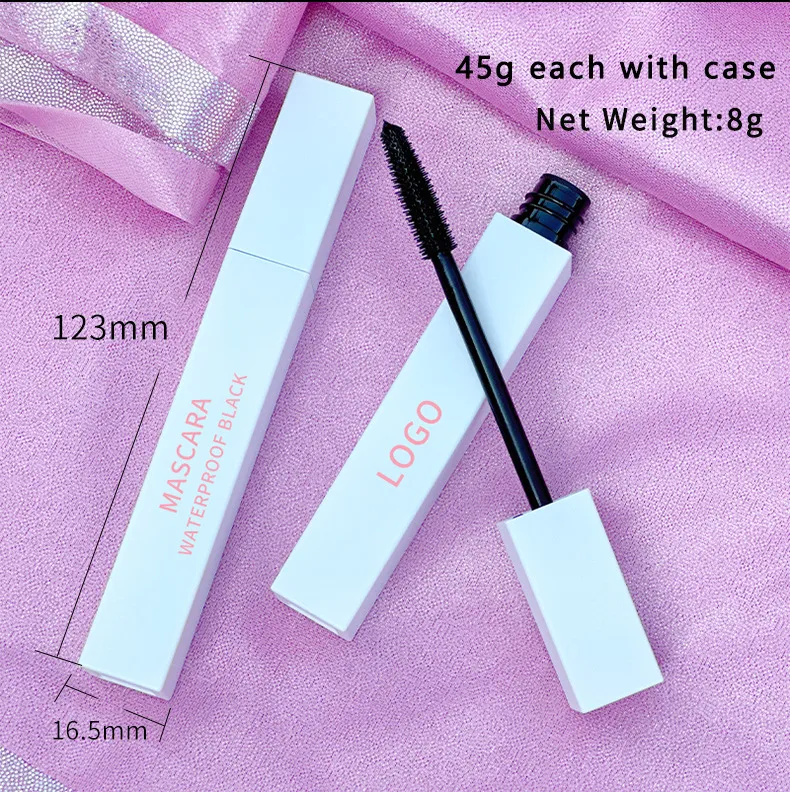 Waterproof Volume Eye Lash Makeup Natural Organic Vegan White Tube Mascara