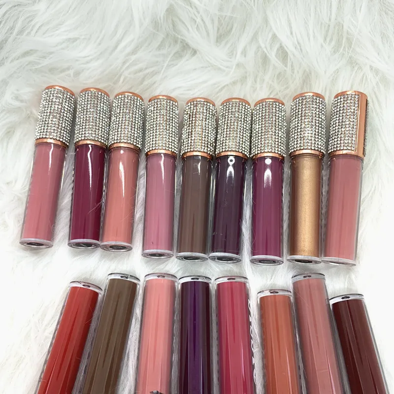 Diamond Lipgloss Tube Cosmetics Wholesale Vegan Clear Lip Gloss Private Label