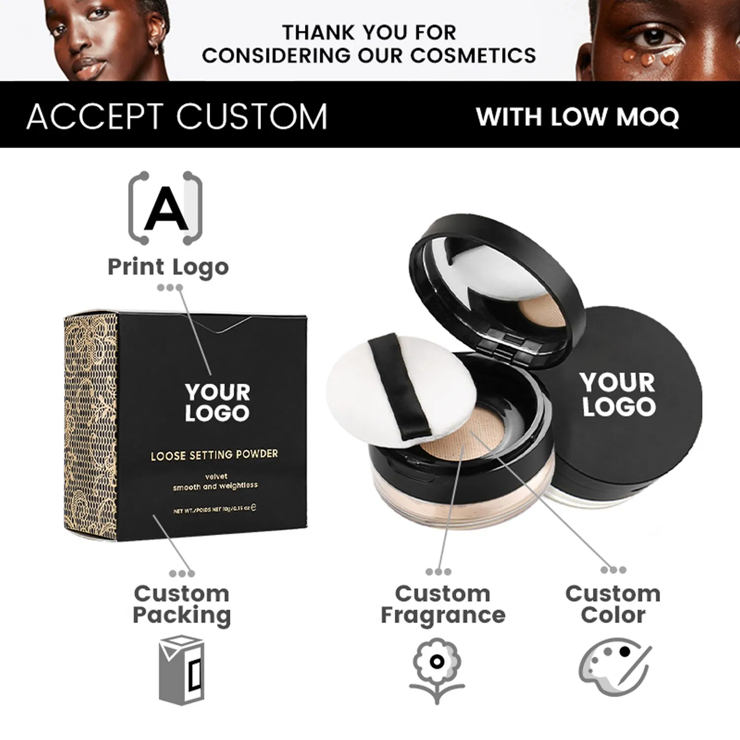 Factory Price Private Label Makeup Loose Powder Wholesale Bulk Setting Powder