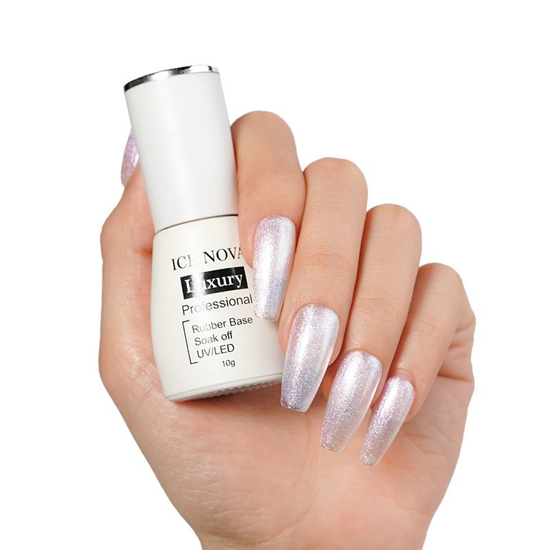 20 Colors Pearl Rubber Base with Fine Pearl Powder Soft Touch Strong Adhesion Long-lasting Primer for Customised Nail Salon