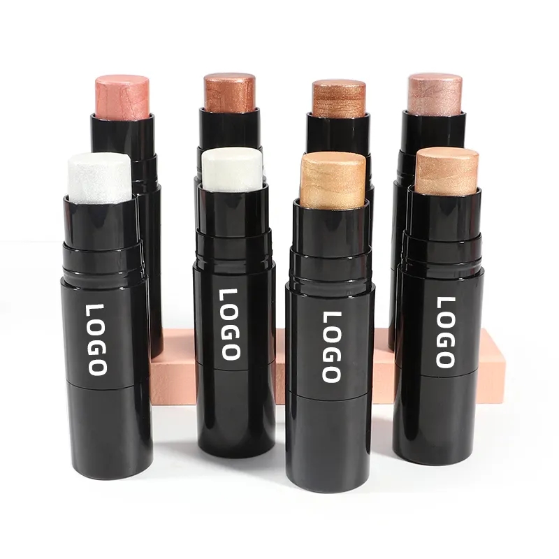 Custom Privtate Label High Quality Cream Highlighter Stick Long Lasting Brightening Non-Caking Highlighter Makeup