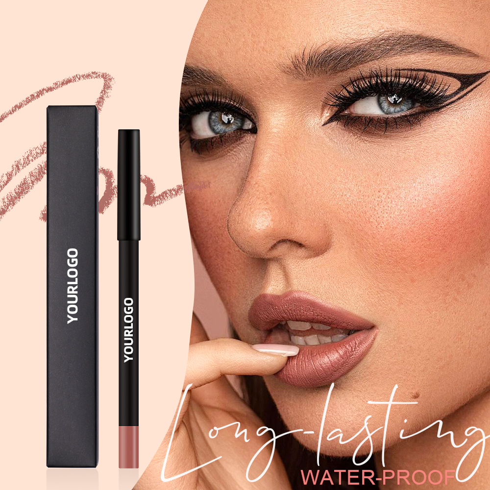 Customize Vegan Lip Liner Water Proof Private Label Retractable Lip Liner Personnalised Creamy Brown Lipliner