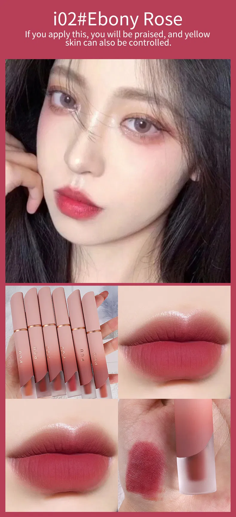 Makeup Natural Liquid Lipstick Non-Sticky Cup Velvet Matte Lip Gloss