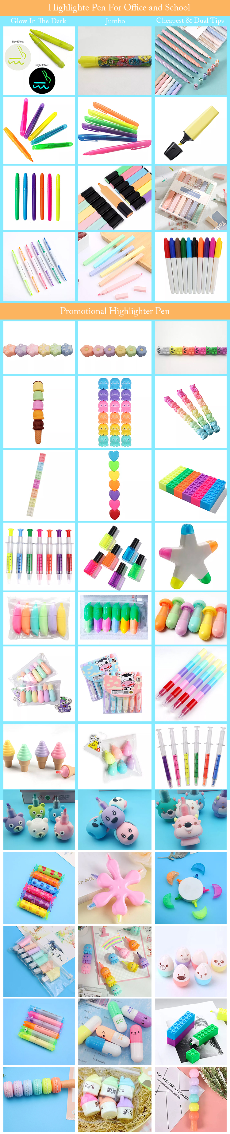 Highlighter Marker Variety Catalog
