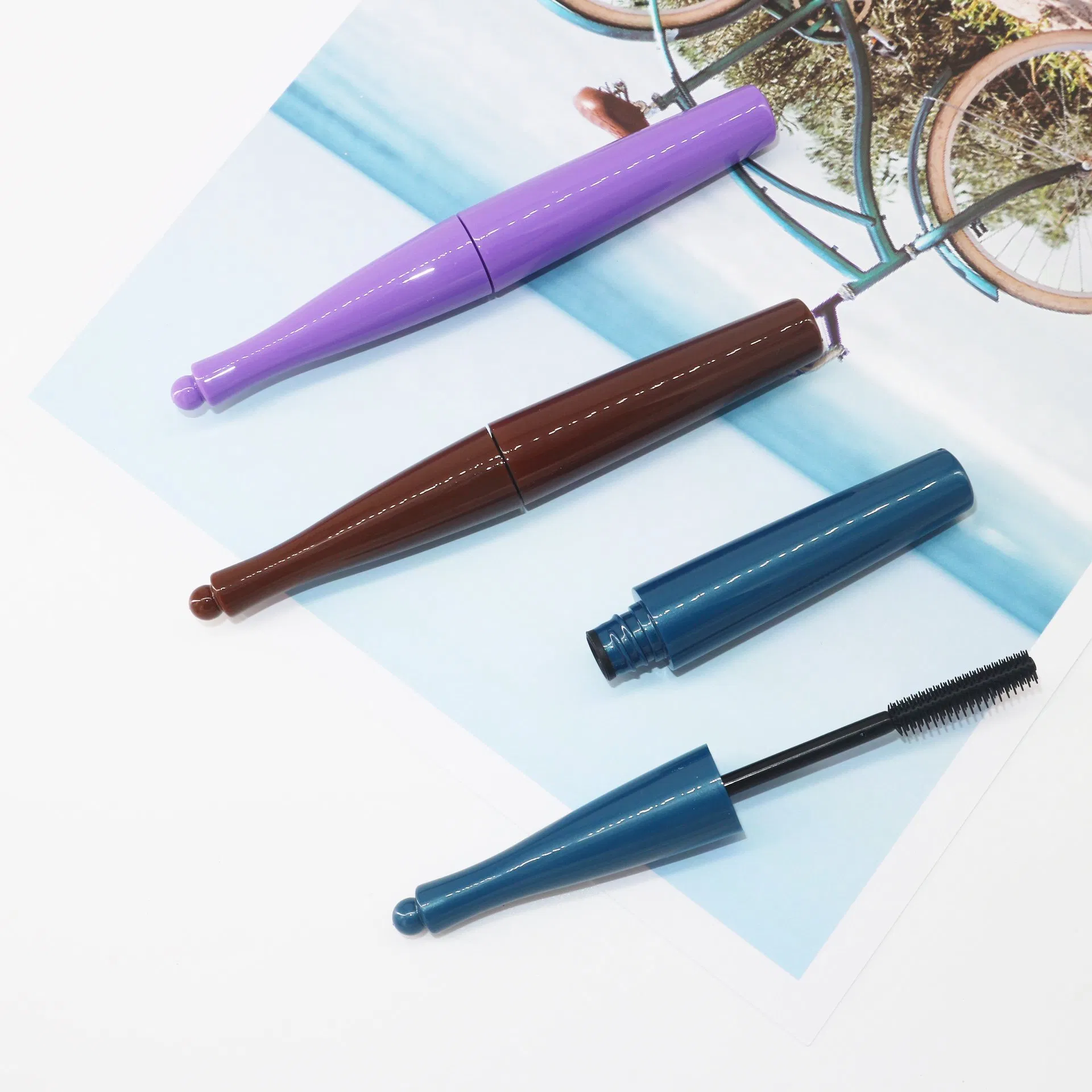 Eml M2680 Bowling Shape Mascara Empty Case Colorful UV Coating Plastic Mascara Packaging