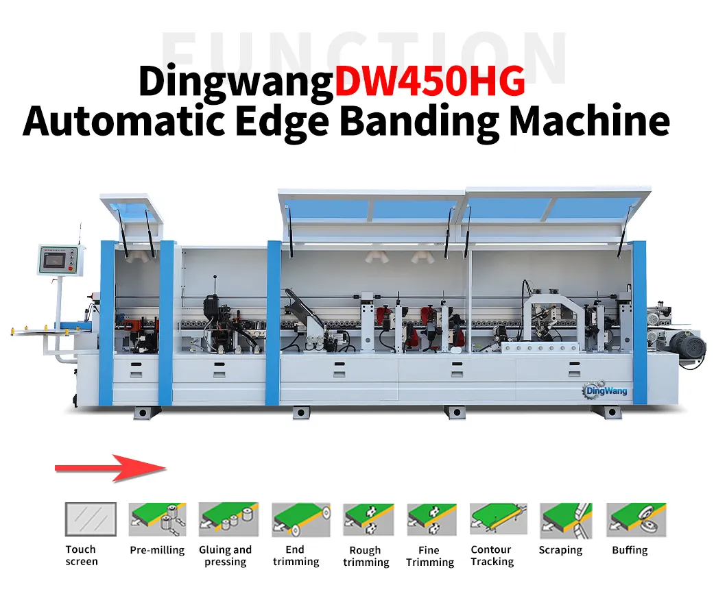Professional Cabinet Edge Sealing Machine with Pre-Milling Feature Efficient Contour Tracking Machine for Seamless Edge Sealing Woodworking Edge Bandermachinery