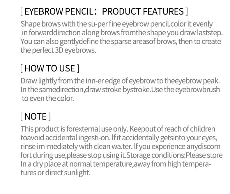 2-in-1 Eyeliner & Eyebrow Pencil: Waterproof 24H Long Lasting Eye Makeup with Forked Tip for 3D Natural Eyebrows - 1g+1g