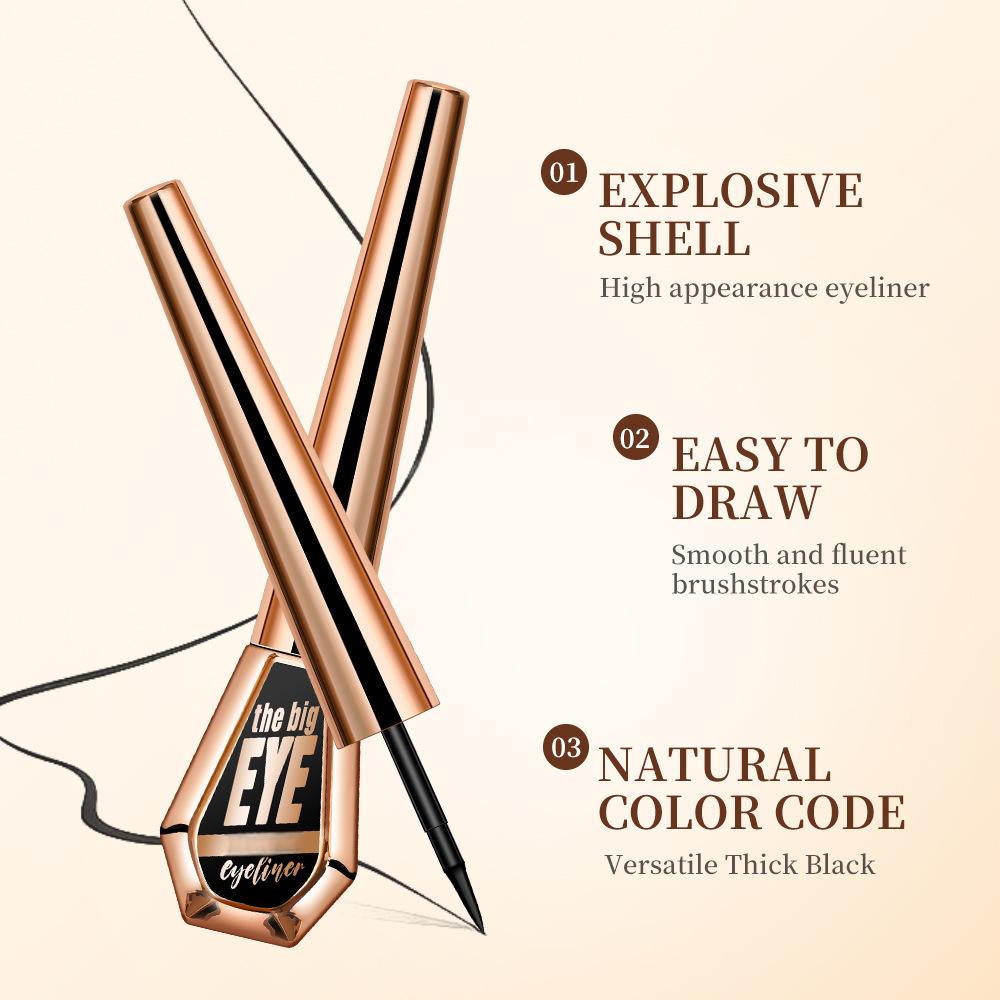 Eyeliner Liquid Pen Waterproof and Sweat Resistant, Durable, Fast Drying, Extremely Thin Head, Black Brown