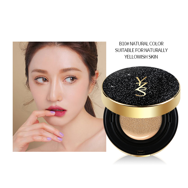 YZS 3 Color Custom Logo Star Sky Air Cushion BB Cream Long Lasting Waterproof Ivory White Concealer and Foundation for Girl Lady