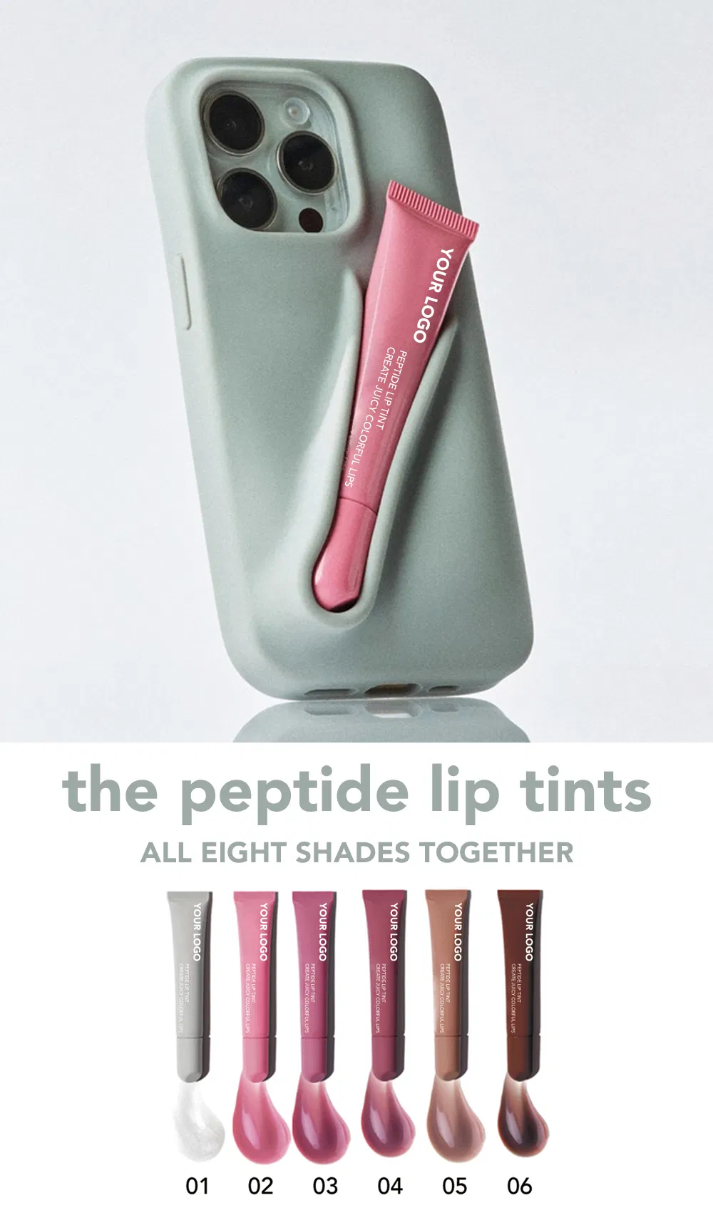 High Quality Vegan Moisturizing Custom Private Label Peptide Lip Gloss Lip Balm
